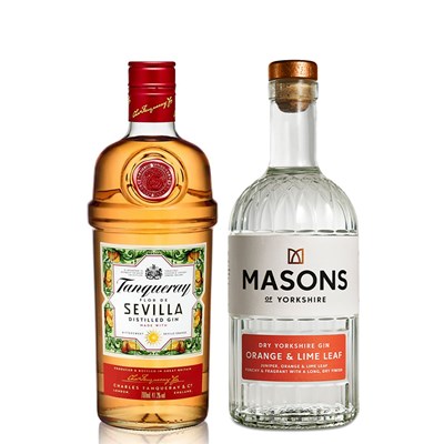 Tanqueray Flor De Sevilla Gin And Masons Orange And Lime Leaf (2x70cl)